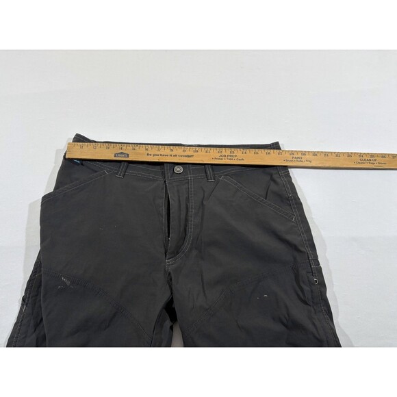 KUHL Charcoal Gray Cargo Carpenter Pockets Hiking Shorts Mens Nylon Sz 34 FLAWS - Picture 5 of 12